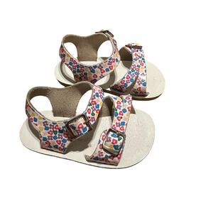 Salt Water Sandals Hoy Shoes Sea Wees Floral Multi Color Leather Sandals Size 8